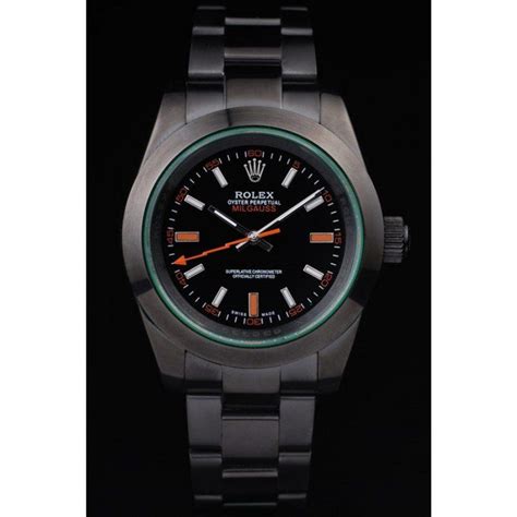 rolex milgauss tinted green sapphire pro-hunter black dial|More.